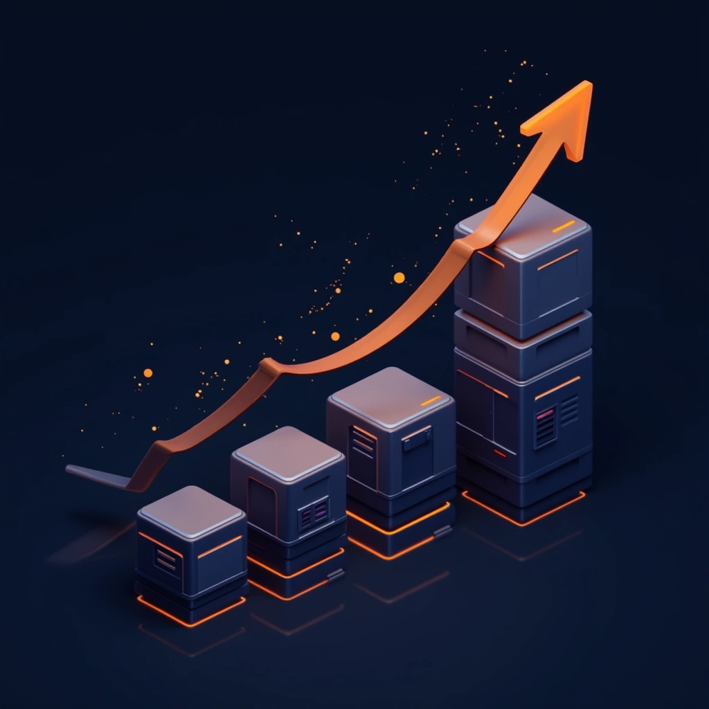 Arquitetura visual de ativos digitais preparados para escalar