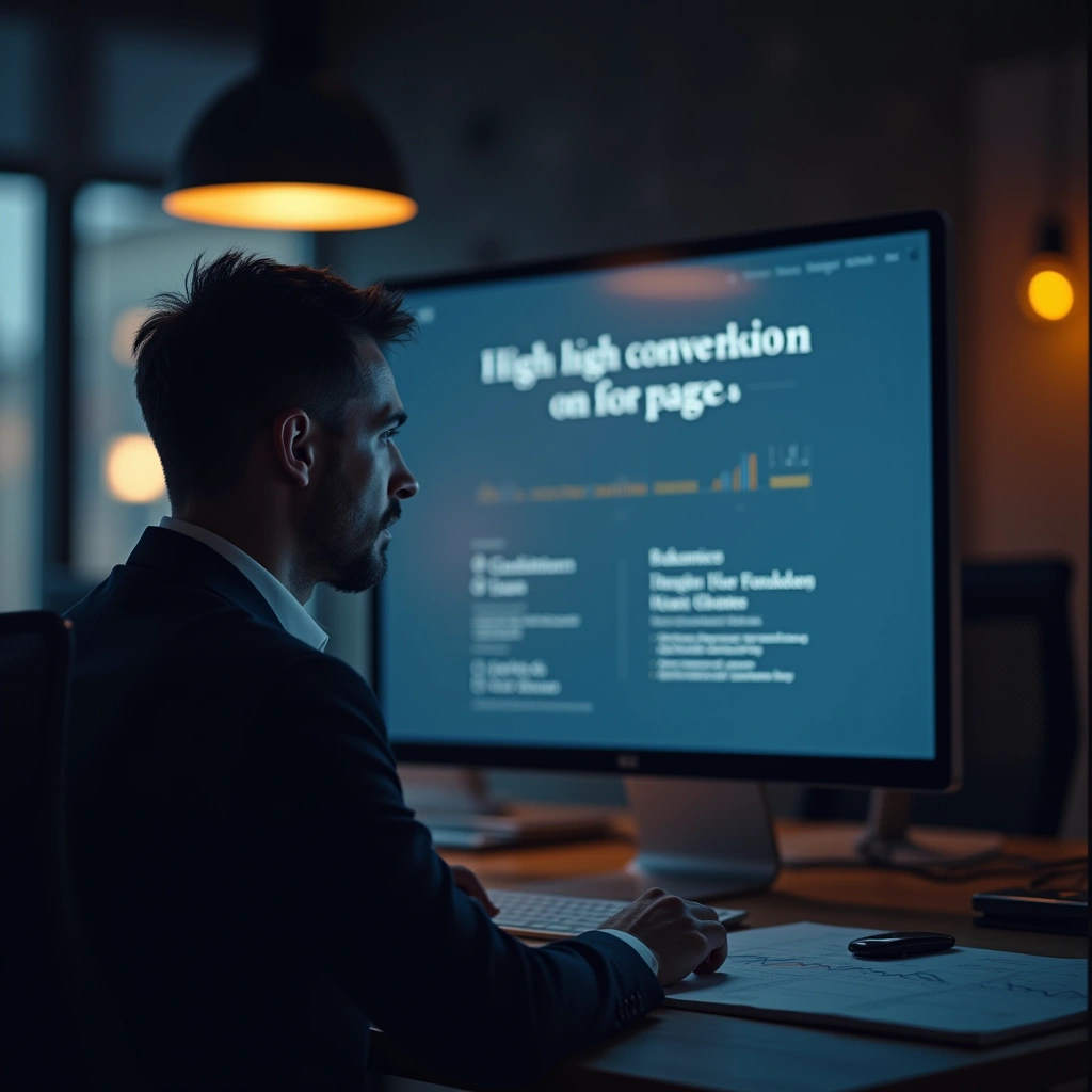 Estratégia de página de vendas com foco em conversão e decisão