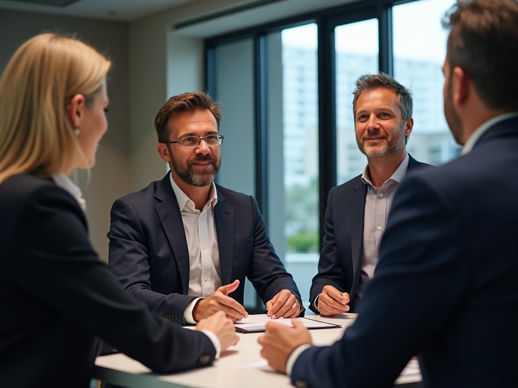 Público decisor de serviços premium avaliando posicionamento estratégico para contratação