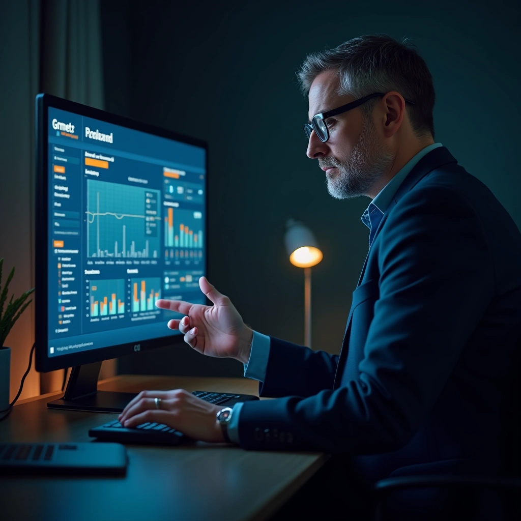 Estrategista analisando quiz de qualificaç�ão de leads