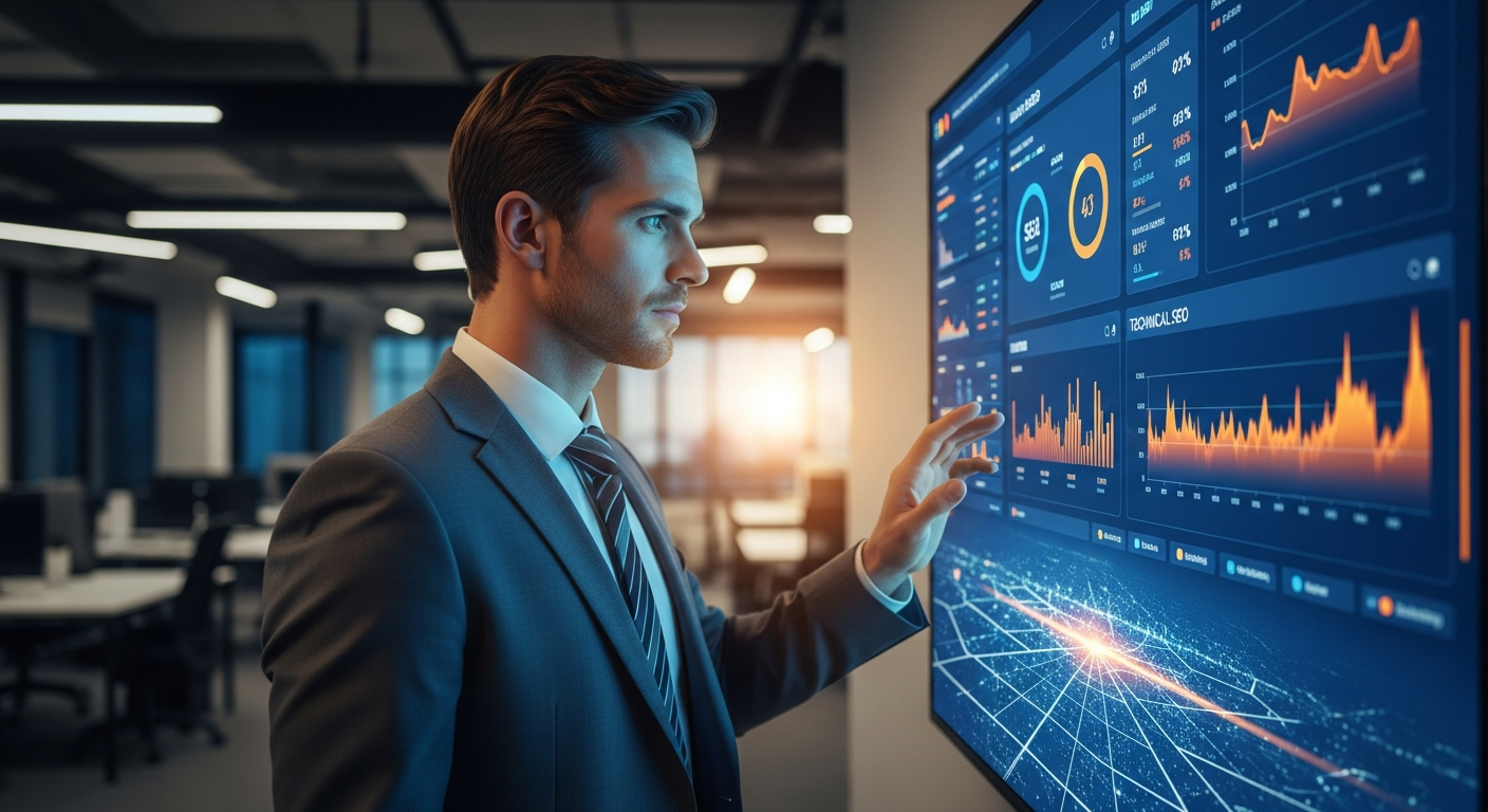 Painel de SEO local e crescimento orgânico aplicado a site institucional