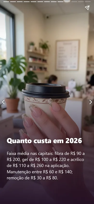 O mesmo story no celular, em tela cheia, na tela de preços