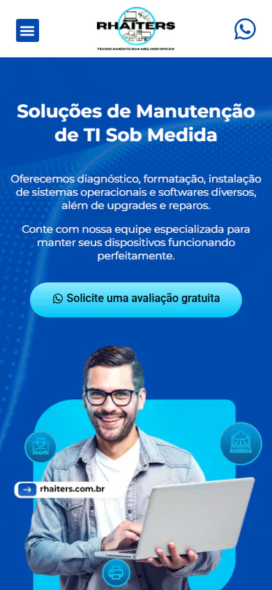 Versão mobile do projeto Rhaiters